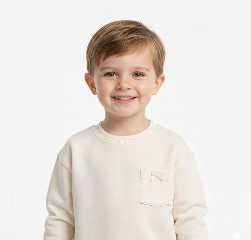 Abiba Soft Bow Pocket Sweatshirt
