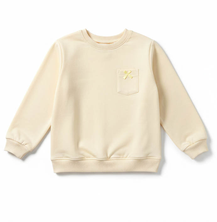 Abiba Soft Bow Pocket Sweatshirt