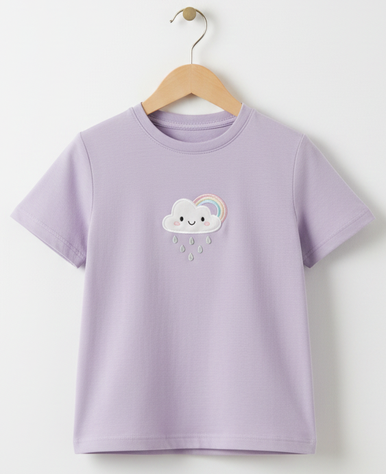 Abiba Lilac Rainbow Cloud Tee