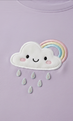 Abiba Lilac Rainbow Cloud Tee