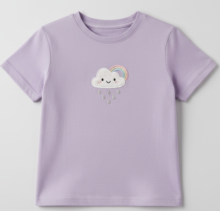 Abiba Lilac Rainbow Cloud Tee