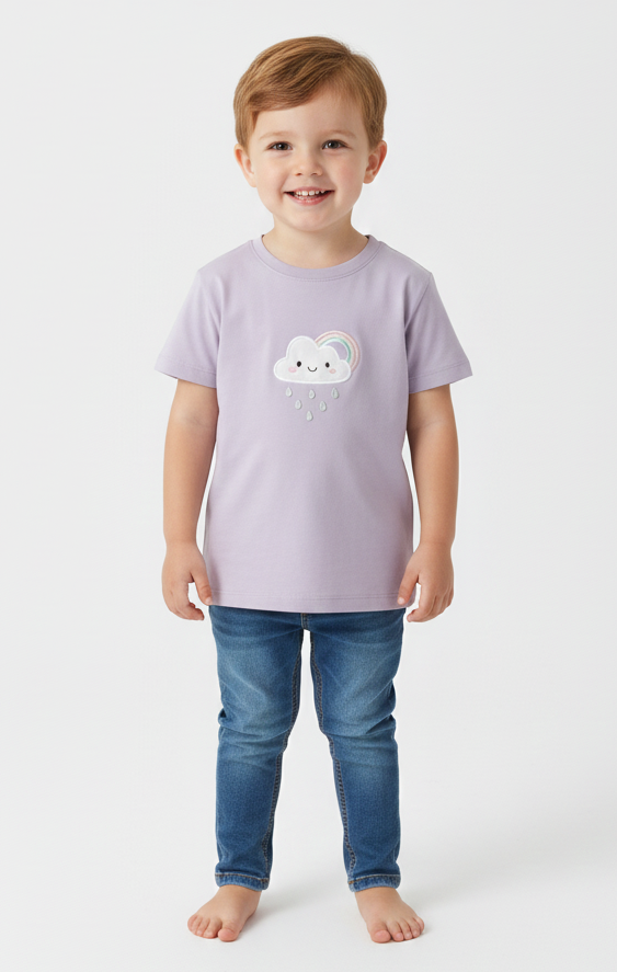 Abiba Lilac Rainbow Cloud Tee