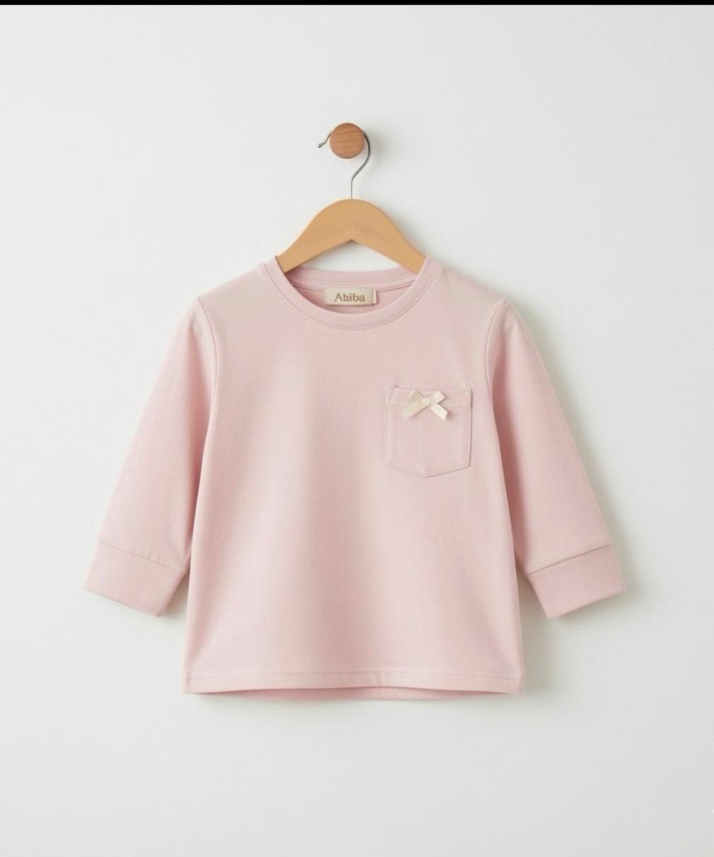 Abiba Soft Bow Pocket Sweatshirt